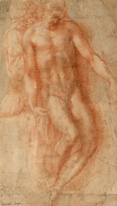 ピエタ（1530-36年頃）（赤チョーク 作： Michelangelo Buonarroti