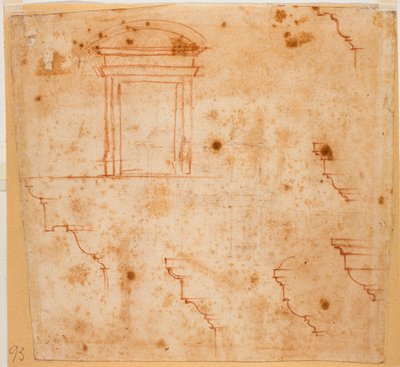 ポータルおよび建築用モールディングのプラン 作： Michelangelo Buonarroti