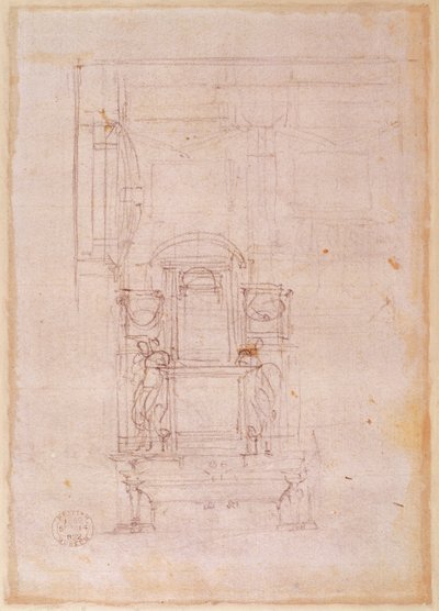 教皇ジュリアス2世の墓の準備図 作： Michelangelo Buonarroti