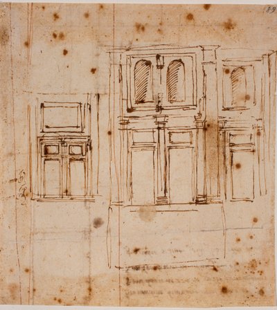 ローレンシャン・チャペルの壁面趣意書 作： Michelangelo Buonarroti