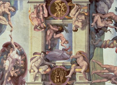 システィーナ礼拝堂の天井（1508-12年）。イブの創造 作： Michelangelo Buonarroti