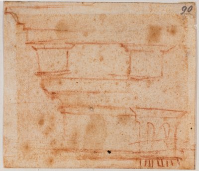 エンタブラチュアのスケッチ 作： Michelangelo Buonarroti