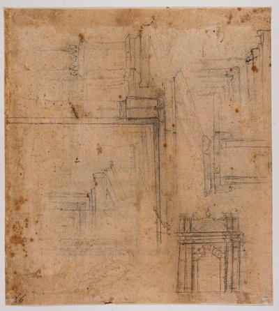 ドアと窓のスケッチ 作： Michelangelo Buonarroti