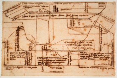 ユリウス2世の墓の大理石ブロックのスケッチ 作： Michelangelo Buonarroti