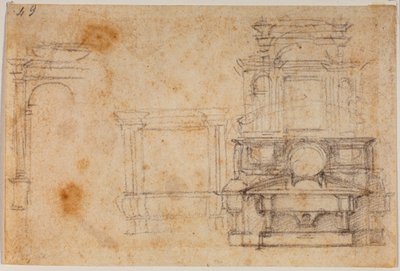 新聖具室のための墓碑からの研究 作： Michelangelo Buonarroti