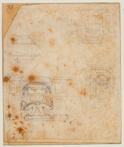 新聖具室のための墓碑の研究 作： Michelangelo Buonarroti