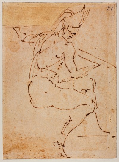 坐像の習作 作： Michelangelo Buonarroti