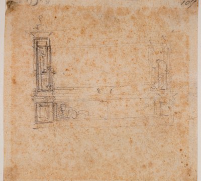 新聖具室のための二重墓壁の研究 作： Michelangelo Buonarroti