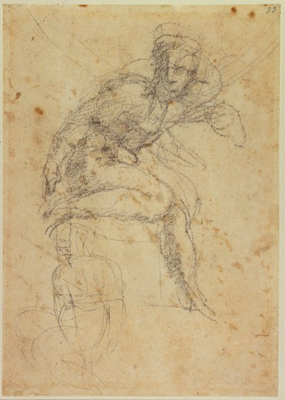 システィーナの2人の裸婦の習作 作： Michelangelo Buonarroti