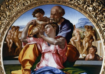 聖家族」または「トンド・ドニ 作： Michelangelo Buonarroti