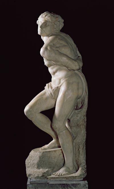 反抗的な奴隷、1513-15 作： Michelangelo Buonarroti