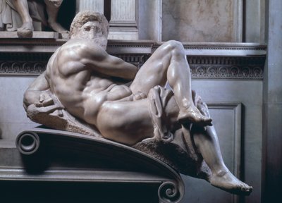 ジュリアーノデメディチの墓、1日の詳細、1520〜33大理石 作： Michelangelo Buonarroti