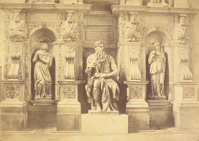 教皇ユリウス2世（1453-1513）の墓 レアとラケルに挟まれたモーゼの細部 作： Michelangelo Buonarroti