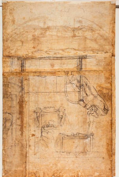 人物と建築の様々な研究 作： Michelangelo Buonarroti