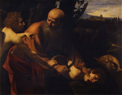 アブラハム犠牲イサク、1603-1604 作： Michelangelo Merisi Caravaggio