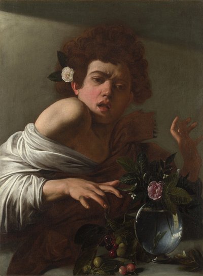 トカゲに噛まれた少年、1595年頃 作： Michelangelo Merisi Caravaggio