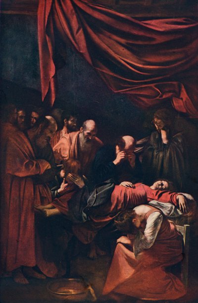 処女の死、c1606 作： Michelangelo Merisi Caravaggio