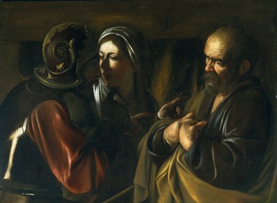 聖ペテロの否定、1610 作： Michelangelo Merisi Caravaggio
