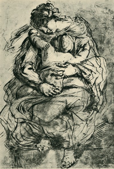マドンナと子供、1943年16〜17世紀後半。 作： Michelangelo Merisi Caravaggio