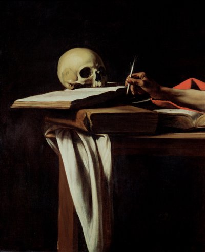 聖ジェロームの執筆、1604年頃（64911の詳細） 作： Michelangelo Merisi Caravaggio
