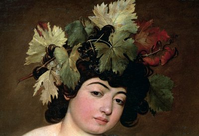 バッカス、1589年頃（キャンバスに油彩） 作： Michelangelo Merisi da Caravaggio