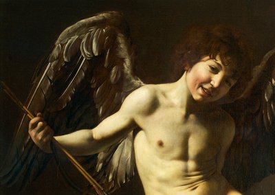 勝利の女神』よりキューピッド（1602年頃）（油彩・キャンバス 作： Michelangelo Merisi da Caravaggio