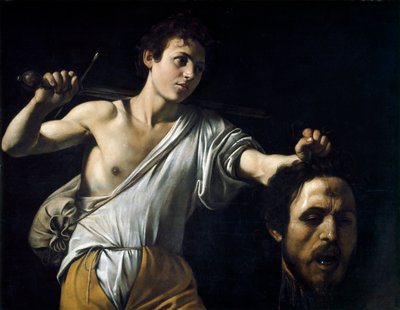 ゴリアテの頭を持つダビデ、 作： Michelangelo Merisi da Caravaggio