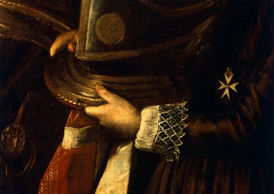 アロフ・ド・ウィニャクールの肖像と彼のページの詳細 作： Michelangelo Merisi da Caravaggio