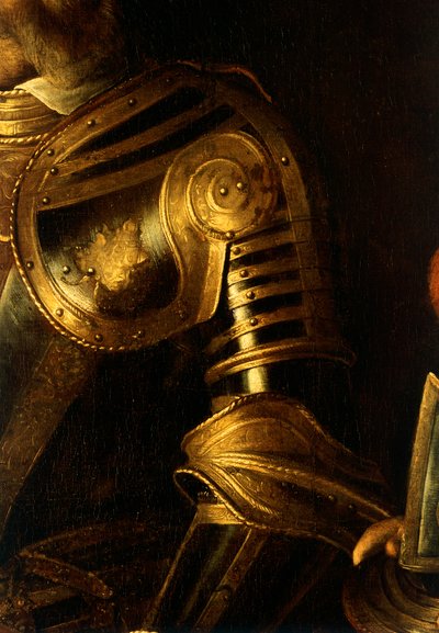 アロフ・ド・ウィニャクールの肖像と彼のページの詳細 作： Michelangelo Merisi da Caravaggio