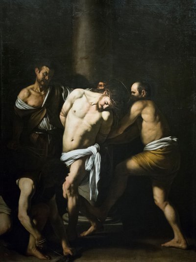キリストのむち打ち 作： Michelangelo Merisi da Caravaggio