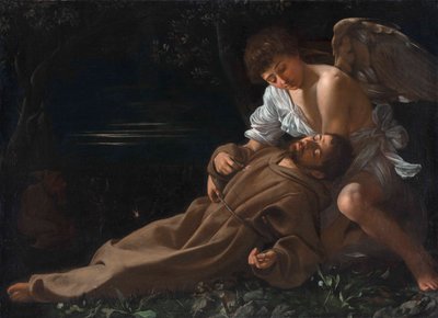 アシジの聖フランシスコが汚名を受ける 作： Michelangelo Merisi da Caravaggio