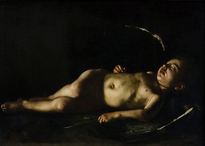 眠るキューピッド 作： Michelangelo Merisi da Caravaggio