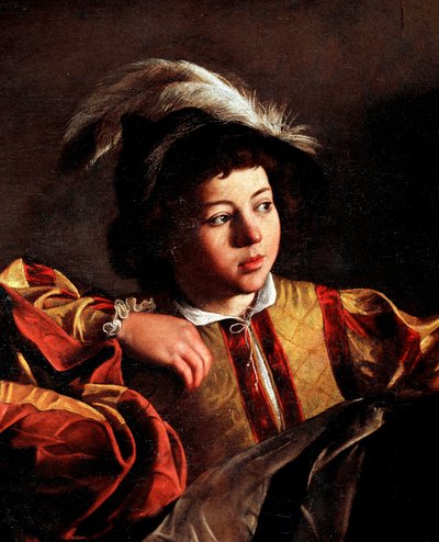 聖マタイの召喚」細部（油彩・キャンバス 作： Michelangelo Merisi da Caravaggio