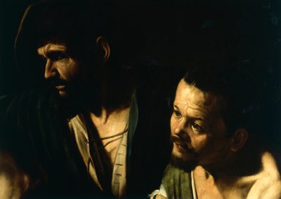 キリストの鞭打ち、詳細、1606年頃（キャンバスに油彩） 作： Michelangelo Merisi da Caravaggio
