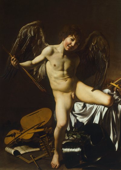 勝利のキューピッド 作： Michelangelo Merisi da Caravaggio
