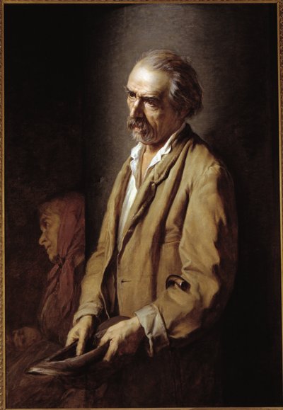 自画像 (Self-Portrait) ミケランジェロ・ピッタトーレ (1825-1903) 作 1894 Dim 107x73 cm Asti, Pinacoteca Civica 作： Michelangelo Pittatore