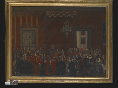 1759年、ナポリ王フェルディナンド4世の即位式（油彩・カンヴァス） 1780年頃 作： Michele Foschini