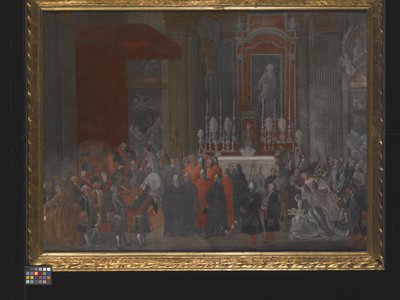 ナポリの王座にフェルディナンド4世が即位した際の宗教儀式 作： Michele Foschini