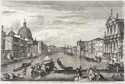 サンシモーネピッコロとサンタキアラの間の大運河、c.1740-41 作： Michele Marieschi