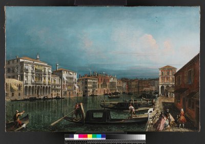 リアルト橋の上にあるヴェネツィアの大運河、1743年以前 作： Michele Marieschi