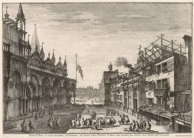 ヴェネツィアの景色：Piazzetta S. Basso、1741年。 作： Michele Marieschi
