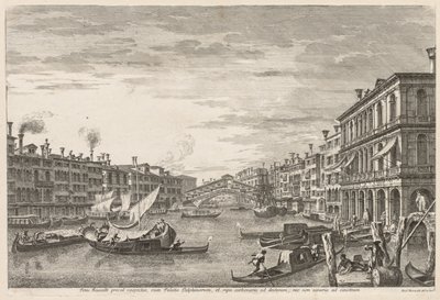 ヴェネツィアの景色：リアルト、1741年。 作： Michele Marieschi