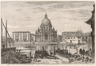ヴェネツィアの眺め：SMデッラサルート、1741年。 作： Michele Marieschi