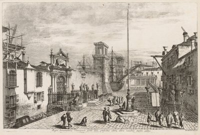 ヴェネツィアの眺め：アーセナルの門、1741年。 作： Michele Marieschi