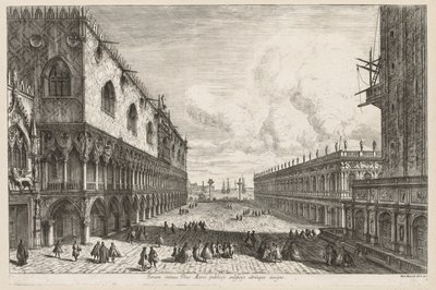 ヴェネツィアの景色：ピアツェッタ、1741年。 作： Michele Marieschi