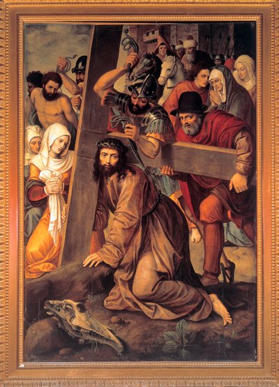 "Christ portant sa croix" (十字架を背負うキリスト) Michiel Coxcie (Coxie) (1499-1592)の絵画 作： Michiel I Coxie or Coxcie