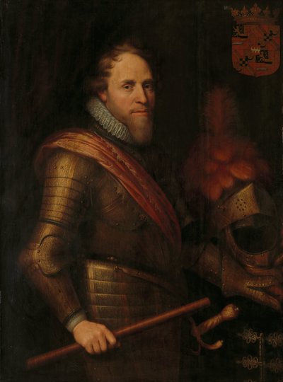マウリッツ (1567-1625)、オラニエ公の肖像 作： Michiel Jansz van Mierevelt (workshop of)