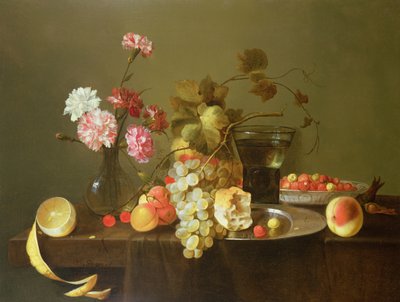 果物と花の静物 作： Michiel Simons