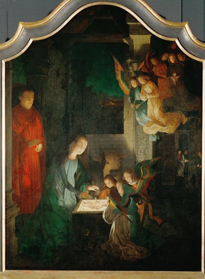 聖夜（オーク材に絵画） 作： Michiel Sittow