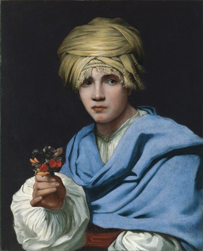 Nosegayを保持しているターバンの少年 作： Michiel Sweerts
